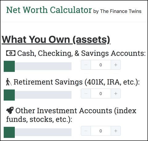 Net Worth Calculator